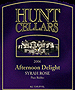 Hunt Cellars 2006 Syrah Rosé “Afternoon Delight”