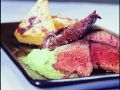 Chef Luke Sung: Hangar Steak and Polenta Cakes