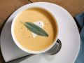 Roasted Butternut Squash Soup with Sage Cream
