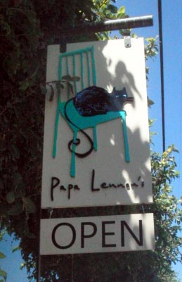 Papa Lennon Restaurant Sign