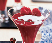 Red Fruit Pudding with Cream