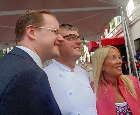  Marcus Mueller, Luxe Rodeo GM, Chef Donald Wressler, Guittard and Mayor Lili Bosse