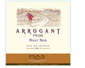 Arrogant Frog Pinot Noir Label Shot
