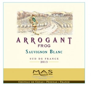 Arrogant Frog Sauvignon Blanc Label Shot
