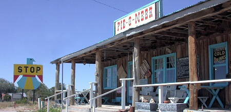 Store front of Pie O Neer in Pie Town