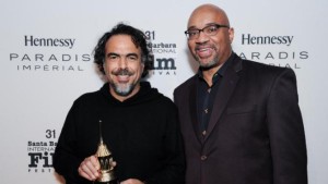 IMAGE DISTRIBUTED FOR HENNESSY- Outstanding Directors of the Year Award recipient Alejandro G. Inarritu (The Revenant) and Rodney Williams CMO Moët Hennessy USA, attend the Hennessy Paradis Impérial Lounge during the 31st Santa Barbara International Film Festival on Thursday, Feb.11, 2016, in Santa Barbara, Calif. (Photo by Richard Shotwell/Invision for Hennessy/AP Images)